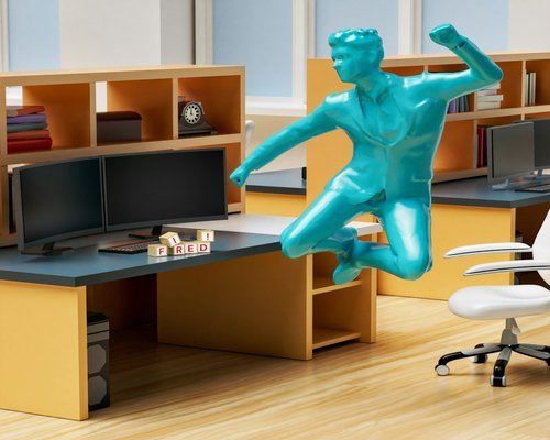 Person doing light stretching and movement in an office